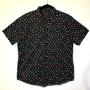 No Boundaries Floral Casual Button Down Shirt A4